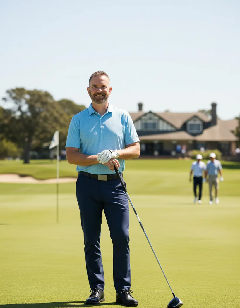 Andy Carey on a golf course